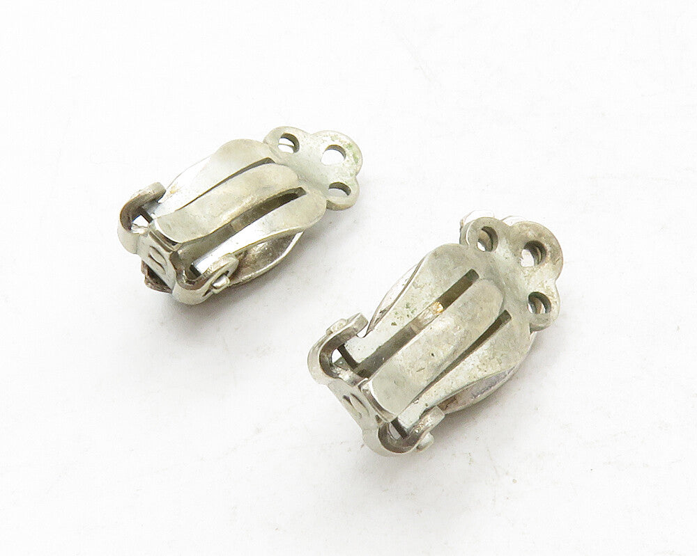 SOUTHWESTERN 925 Silver Vintage Petite Turquoise Non Pierce Earrings EG6584