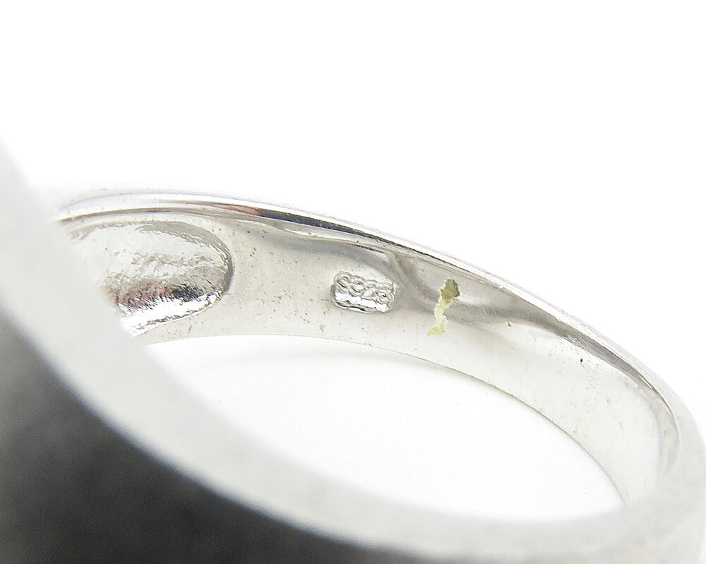 925 Sterling Silver  Shiny Matte Bypass Design Band Ring Sz 8  RG11407