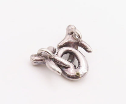 925 Sterling Silver Vintage Pendant Mini XO Hugs & Kisses Design  PT23519