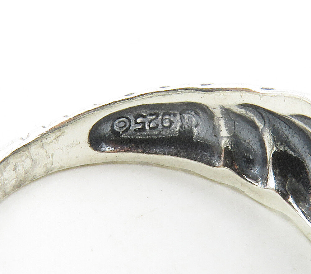 CAROLYN POLLACK 925 Silver  Vintage Shiny Twist Dome Band Ring Sz 8  RG16696