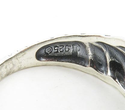 CAROLYN POLLACK 925 Silver  Vintage Shiny Twist Dome Band Ring Sz 8  RG16696