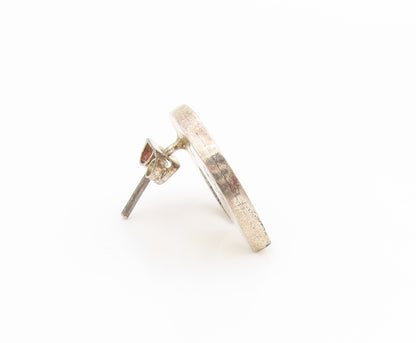 925 Sterling Silver Vintage Earrings Celestial Arrow Abstract Moon Stud  EG13927