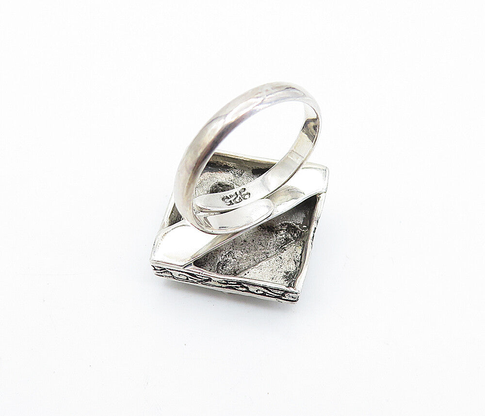 925 Sterling Silver  Vintage Ganesha Hindu God Cocktail Ring Sz 6  RG7839