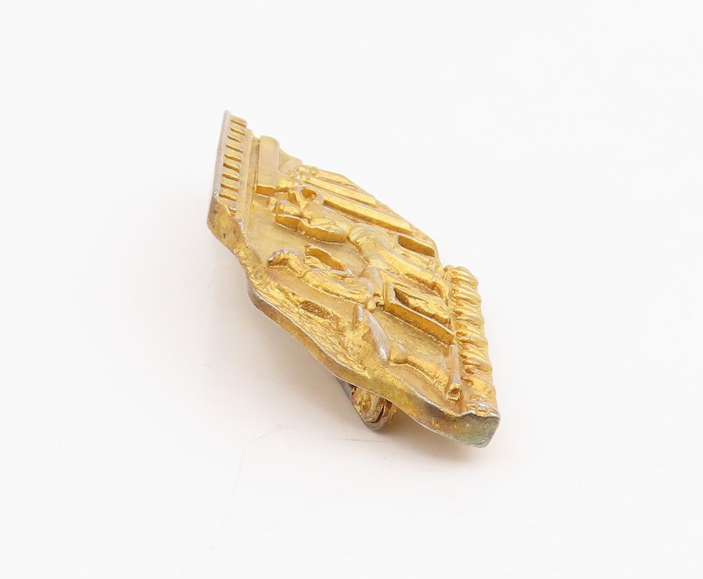 925 Sterling Silver Vintage Brooch Pin Gold Plated NORWAY Storytellers BP12230