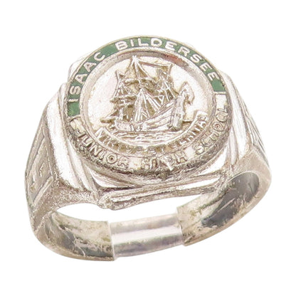 925 Sterling Silver Vintage Ring REED & CO Isaac Bildersee Band  Sz 7.5  RG34760