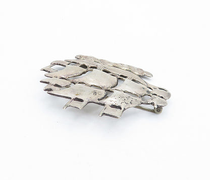 925 Sterling Silver  Vintage Antique Brigantine Ship Motif Brooch Pin  BP1285