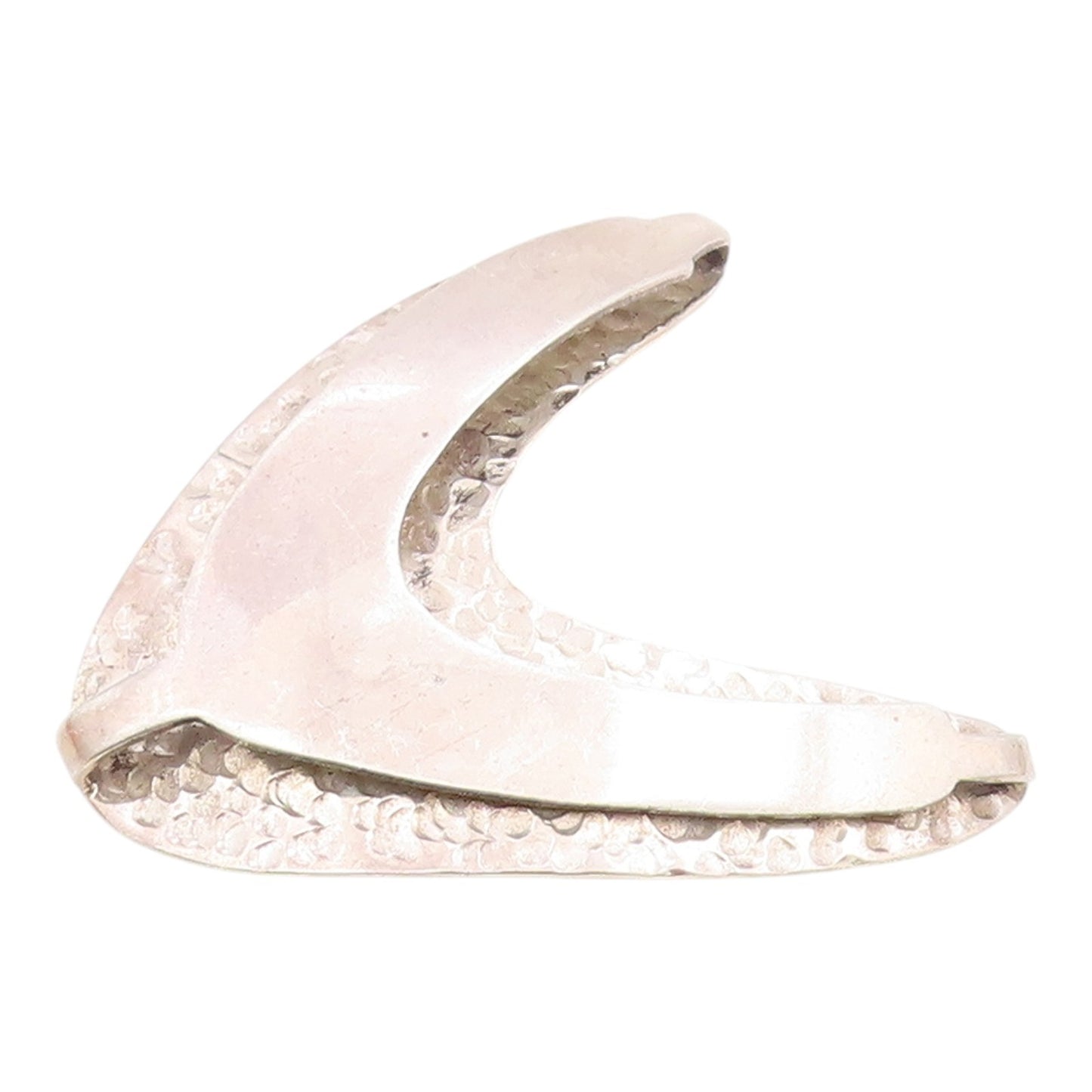 MEXICO 925 Sterling Silver  Vintage Shiny Hammered Arrow Brooch Pin  BP6898