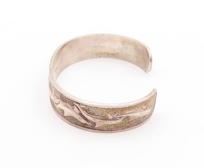 925 Sterling Silver Vintage Bracelet KABANA Swimming Delphine Family  BT11192