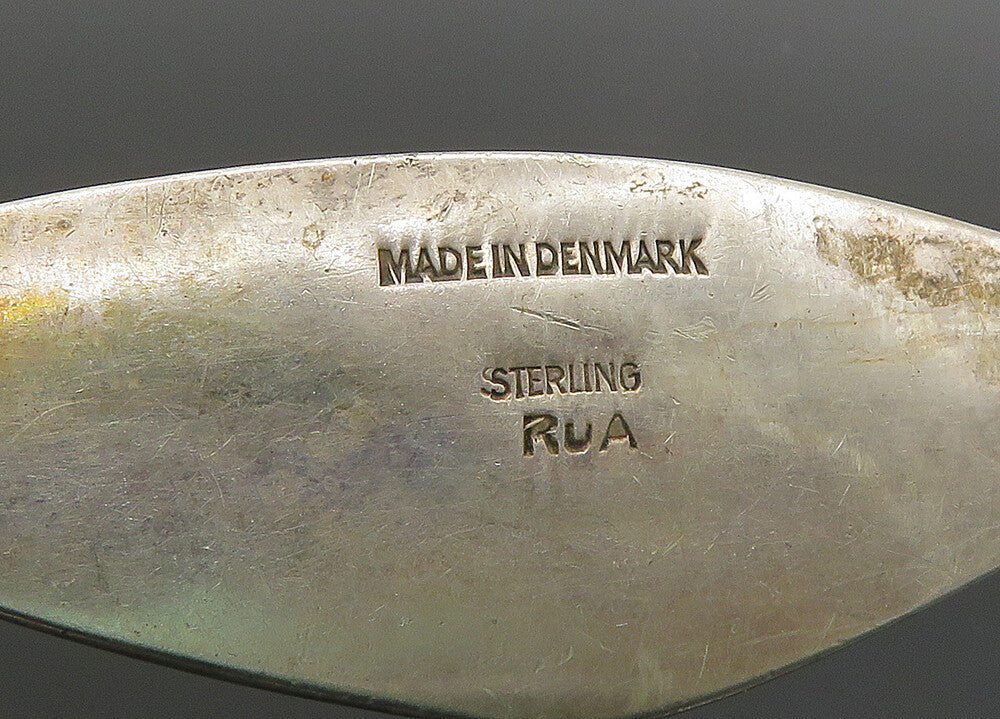 RUDOLPH ANDERSEN DENMARK 925 Silver  Vintage Oxidized Brooch Pin  BP8361