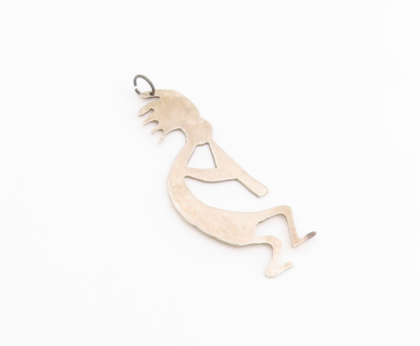 925 Sterling Silver Vintage Pendant SOUTHWESTERN Flute Player Cutout  PT26516
