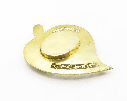 925 Sterling Silver  Vintage Two Tone Floral Swirl Pill Box (OPENS)  TR1775