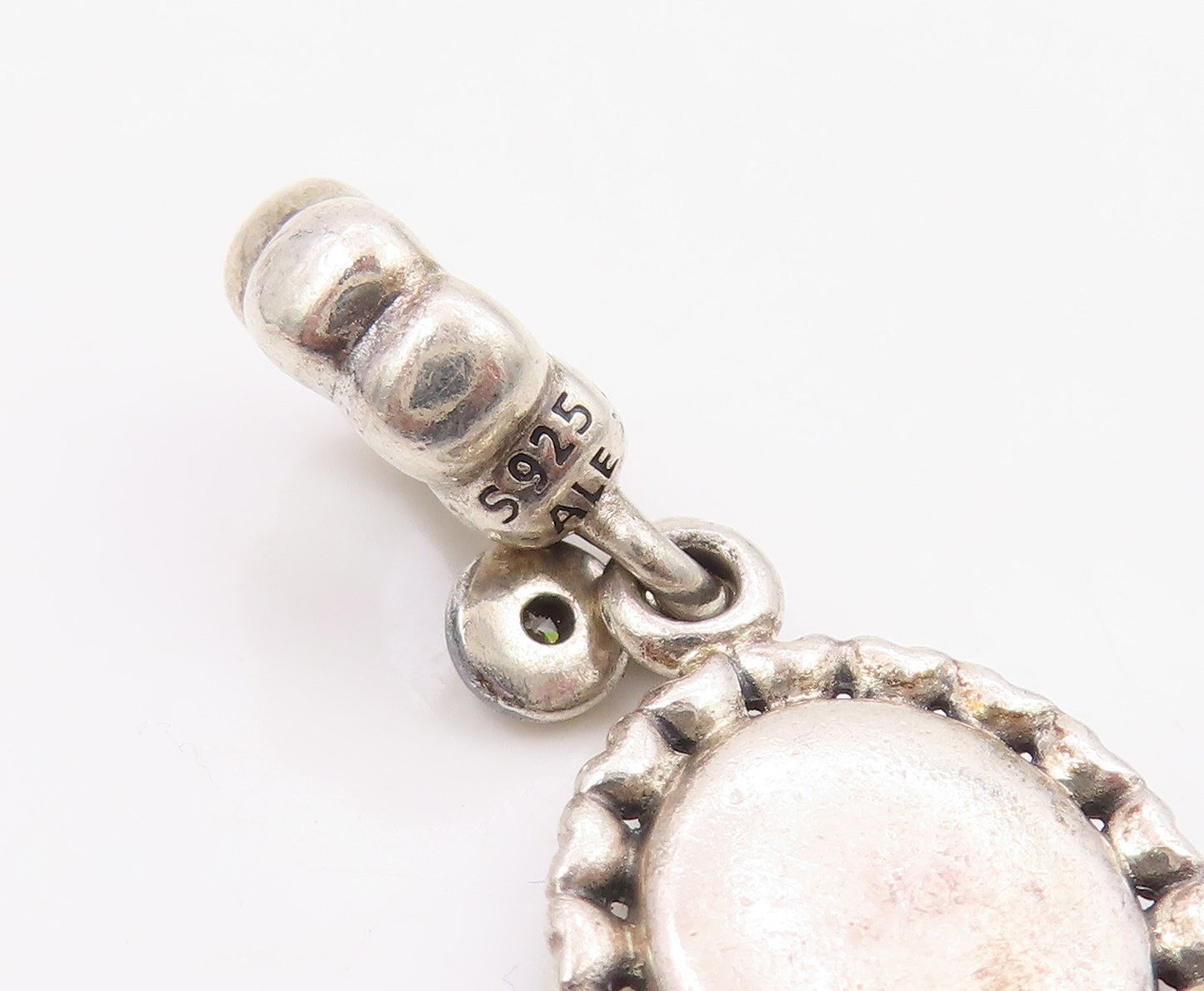 PANDORA 925 Sterling Silver  Vintage Petite Topaz Grandmother Pendant  PT19215