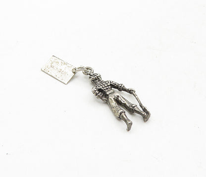 POST BELL TRADING 925 Silver  Vintage Oxidized Man With Shovel Pendant  PT6951