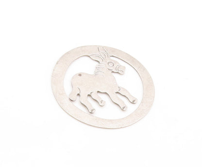 925 Sterling Silver Vintage Bookmark MEXICO Cutout Solid Donkey  TR3824