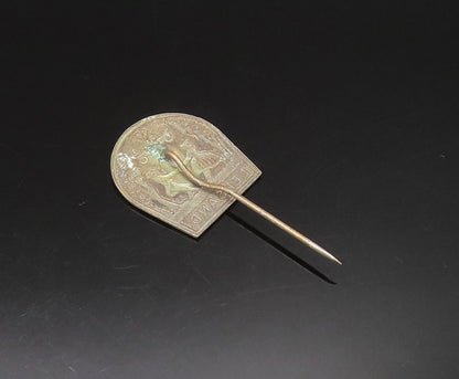 925 Sterling Silver  Vintage Antique Leksand Couple Dancing Lapel Pin  TR3339