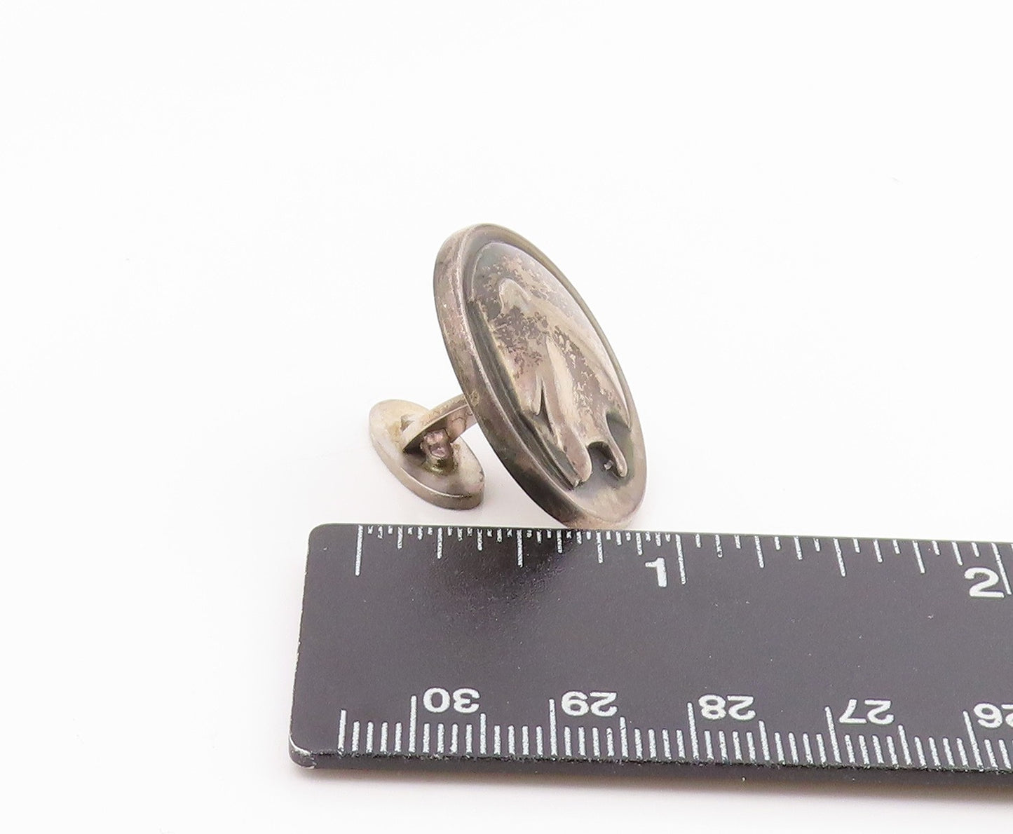 925 Sterling Silver Vintage Cufflinks GEORG JENSEN DENMARK Owl & Horse  TR4239