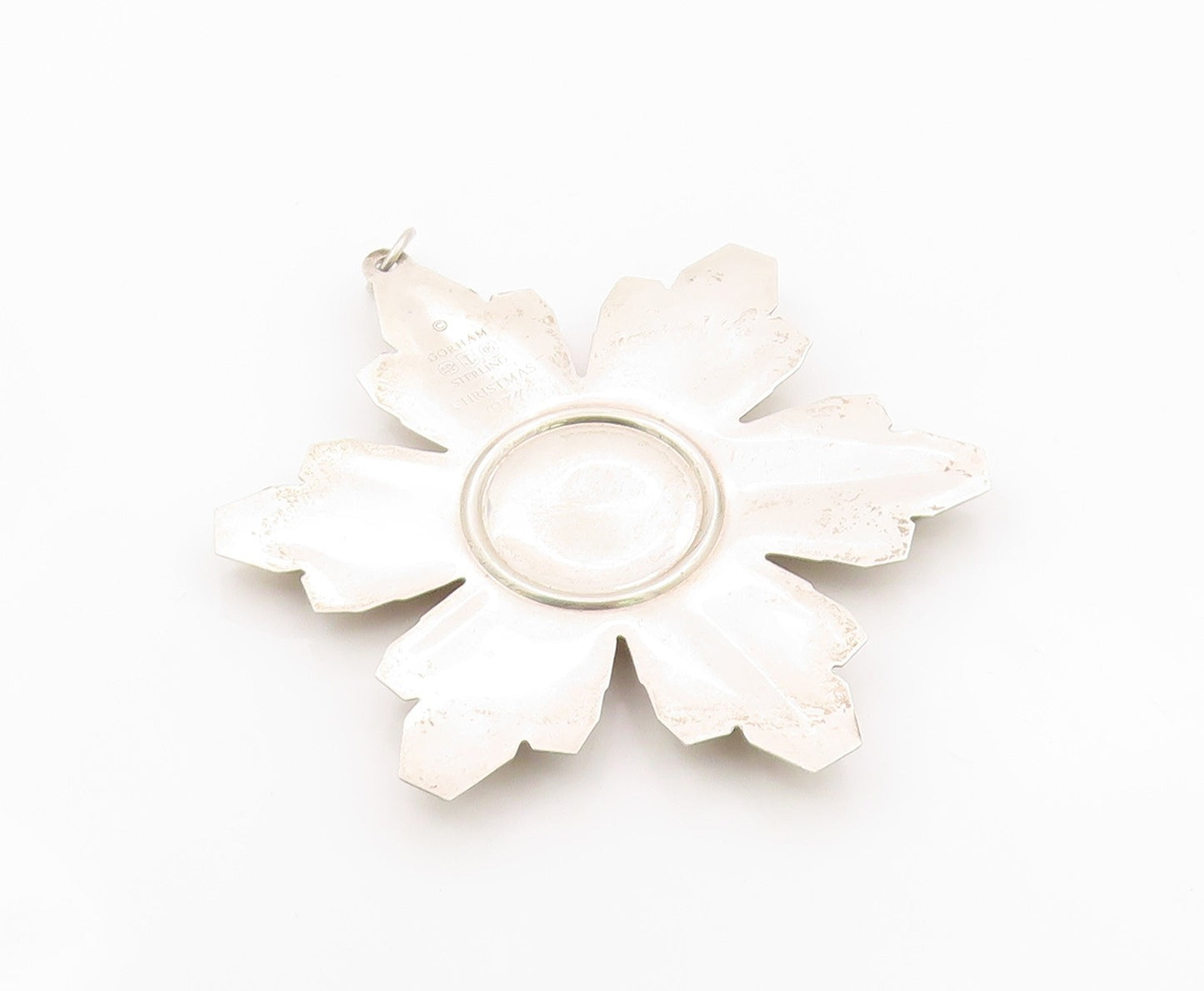925 Sterling Silver Vintage Pendant GORHAM 1974 Christmas Snowflake  PT26325