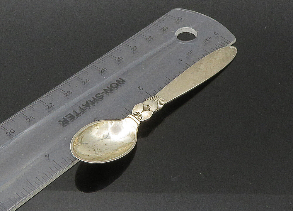 DENMARK 925 Sterling Silver  Vintage Shiny Demitasse Espresso Spoon  TR3103