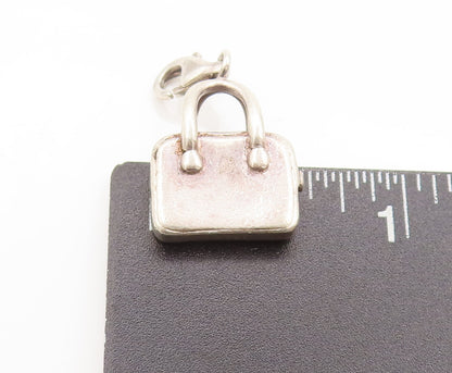 925 Sterling Silver  Vintage Lobster Clasp Handbag Charm Pendant  PT22336