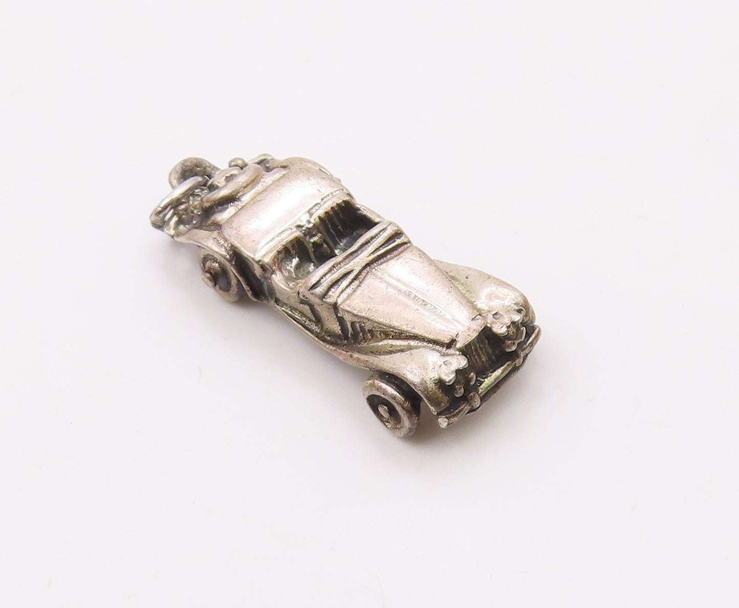 925 Sterling Silver  Vintage Old Fashion Two Seater Car Charm Pendant  PT20347