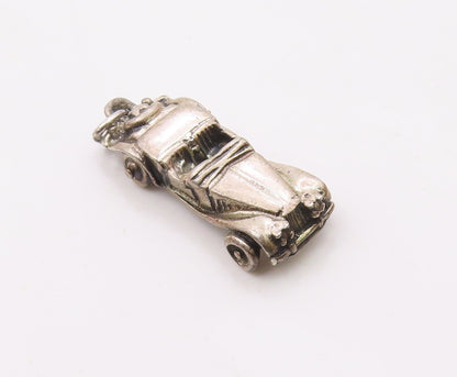 925 Sterling Silver  Vintage Old Fashion Two Seater Car Charm Pendant  PT20347