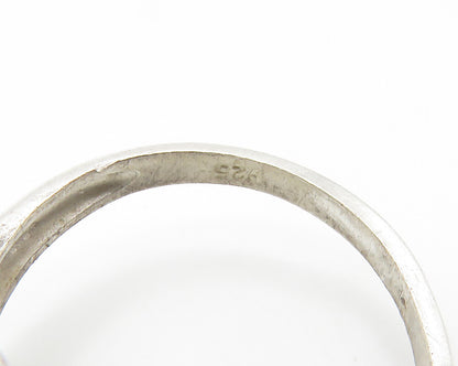 925 Sterling Silver  Vintage Shiny Dolphin Bypass Band Ring Sz 8.5  RG14933