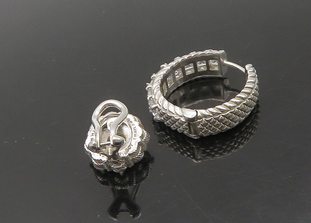 JUDITH RIPKA 925 Silver   Vintage Cubic Zirconia Lot Single Earrings  EG11323