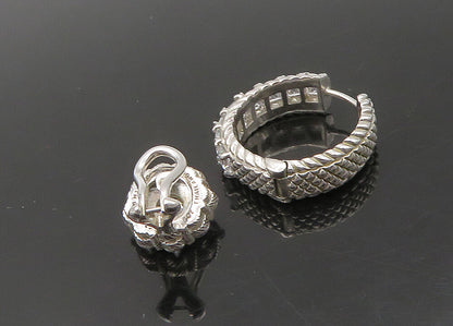 JUDITH RIPKA 925 Silver   Vintage Cubic Zirconia Lot Single Earrings  EG11323
