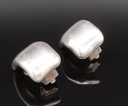 BATAMI 925 Silver  Vintage Minimalist Curved Clip Back Earrings  EG12290