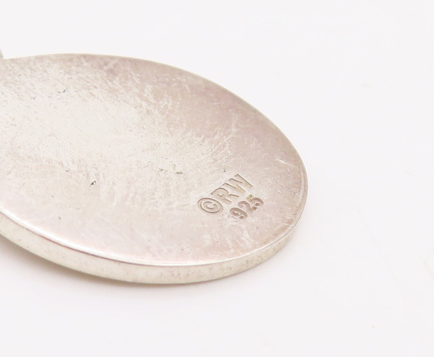925 Sterling Silver Vintage Pendant Virginia State School Carved Coin  PT23569