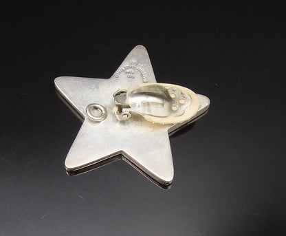 BRENDA SCHOENFELD 925 Sterling Silver Vintage Star Non Pierced Earrings  EG11756