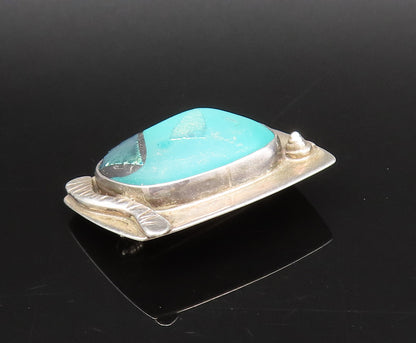 BARBARA SUCHERMAN 925 Silver  Vintage Fused Dichroic Glass Brooch Pin  BP10072