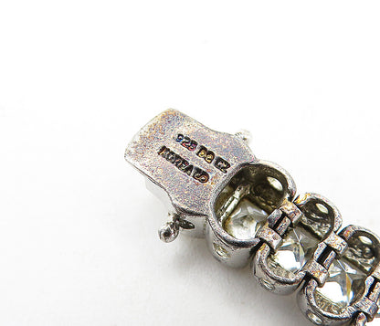 KOREA 925 Sterling Silver  Sparkling Cubic Zirconia Tennis Bracelet  BT2180