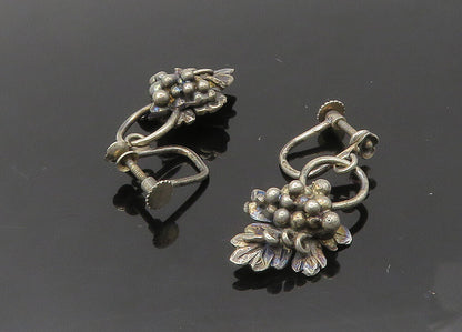 EUROPEAN 925 Silver  Vintage Grape Bunch Non Pierce Drop Earrings  EG10725