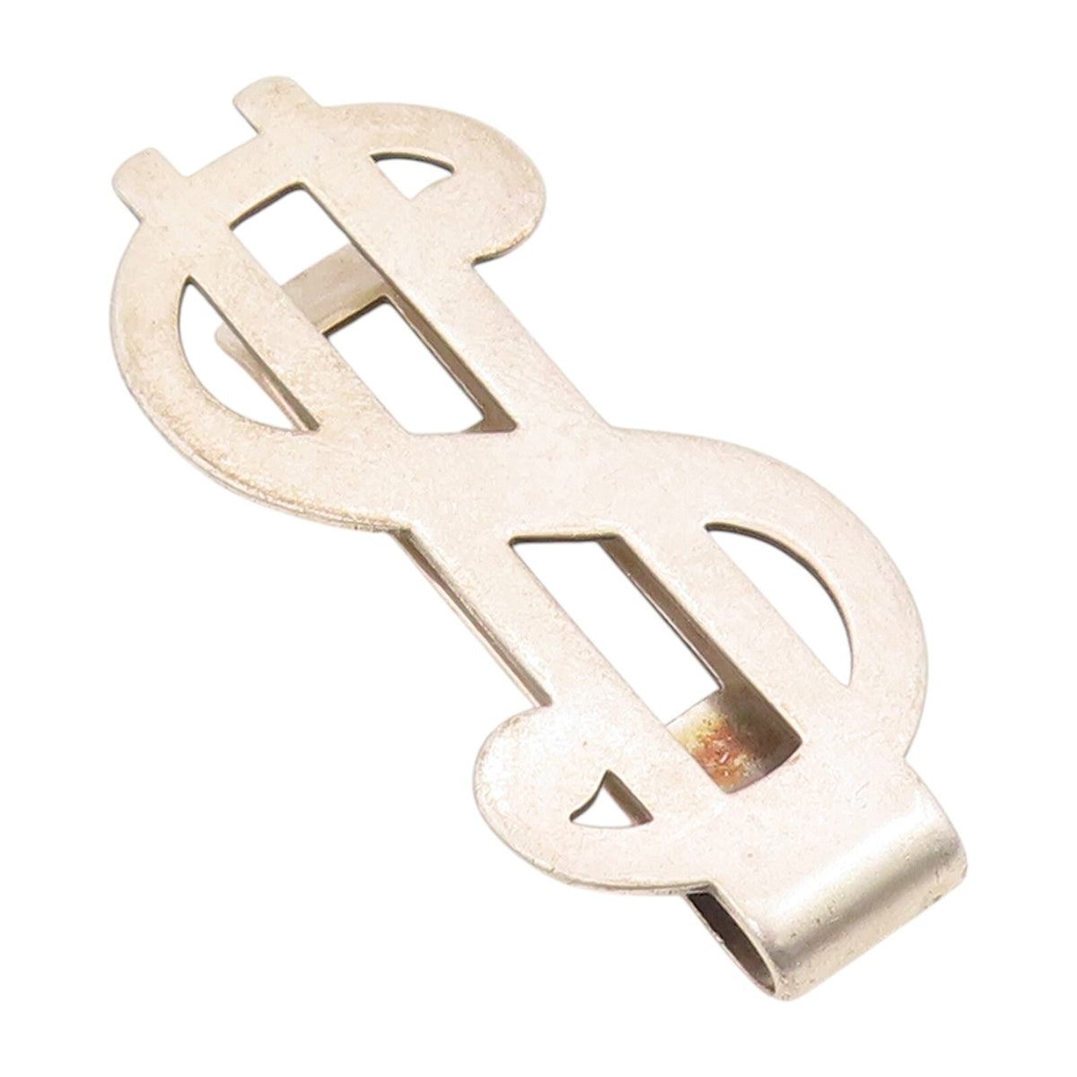 925 Sterling Silver Vintage Money Clip Solid Cutout US Dollar Symbol  TR3872