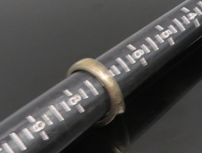 925 Sterling Silver  Vintage Unique Minimalist Concave Wrap Ring Sz 7  RG25269