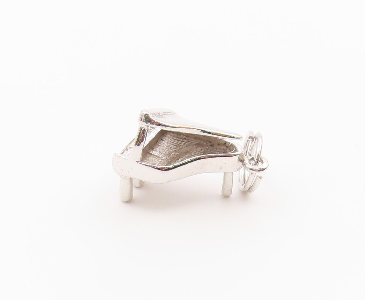 925 Sterling Silver  Vintage Shiny Grand Piano Musician Motif Pendant  PT18819