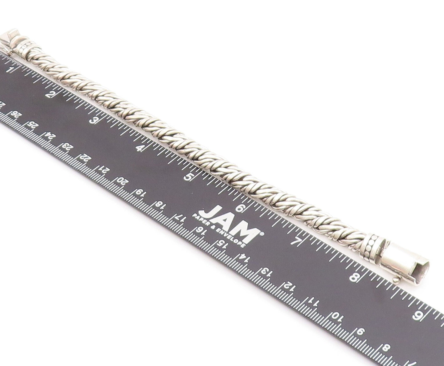 925 Sterling Silver Vintage Bracelet SAMUEL BENHAM Brutalist Braded BT10997