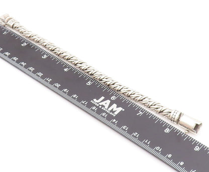 925 Sterling Silver Vintage Bracelet SAMUEL BENHAM Brutalist Braded BT10997