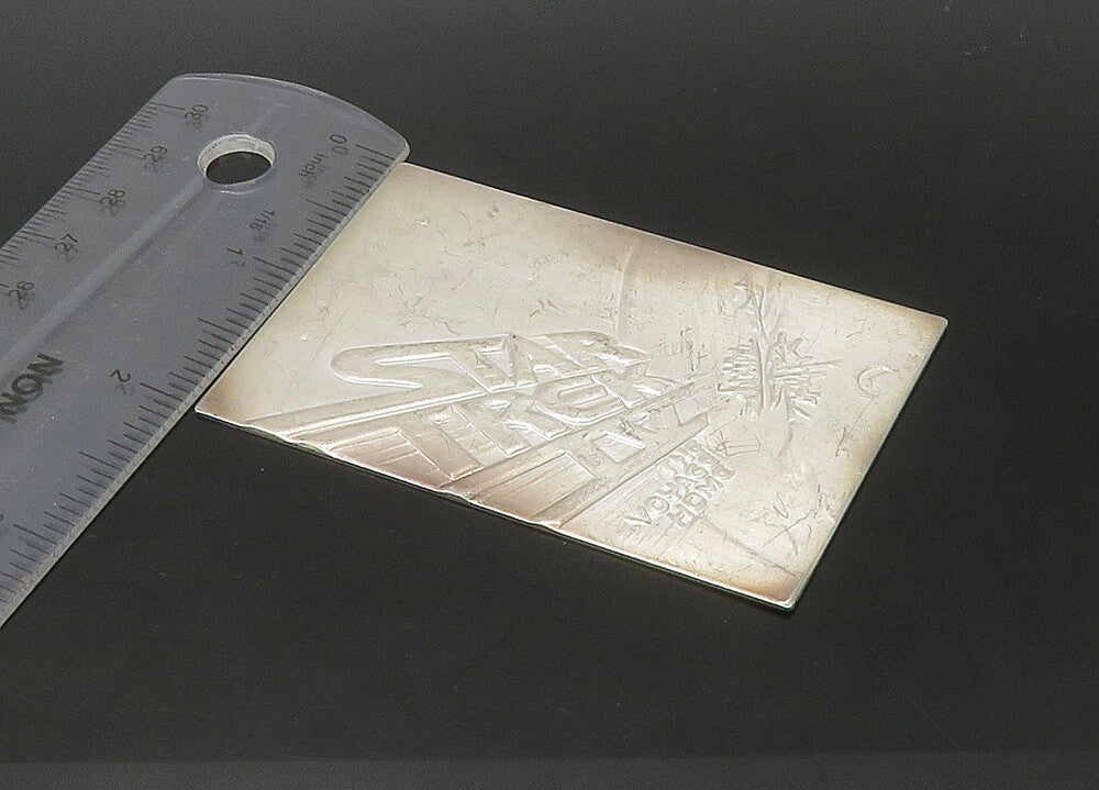 925 Sterling Silver  Vintage Shiny Star Trek Collection Card  TR3089
