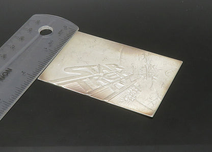 925 Sterling Silver  Vintage Shiny Star Trek Collection Card  TR3089