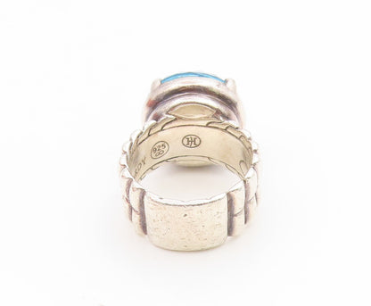 925 Sterling Silver Vintage Ring JOHN HARDY Faceted Blue Topaz  Sz 7  RG35134