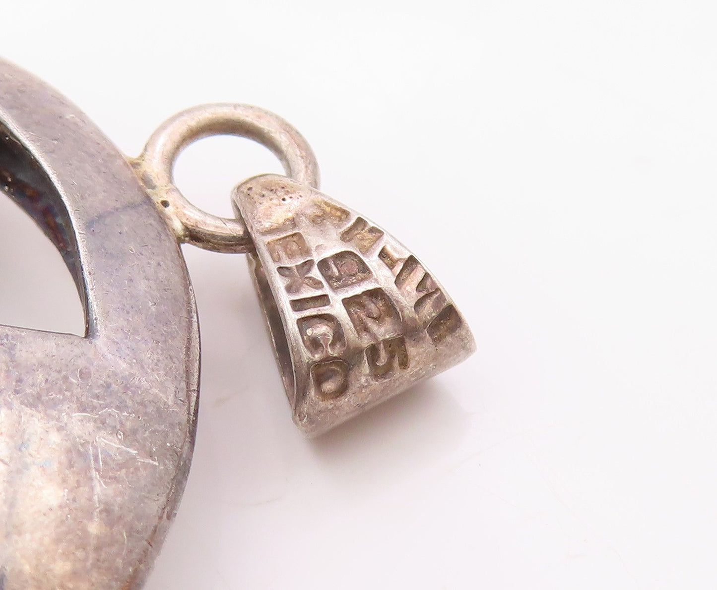 MEXICO 925 Sterling Silver  Vintage 3D Cutout Cross Solid Pendant  PT22301