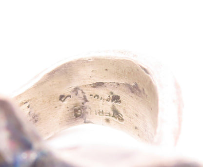 925 Sterling Silver Vintage Ring Designer Solid Carved Flower  Sz 6  RG28551