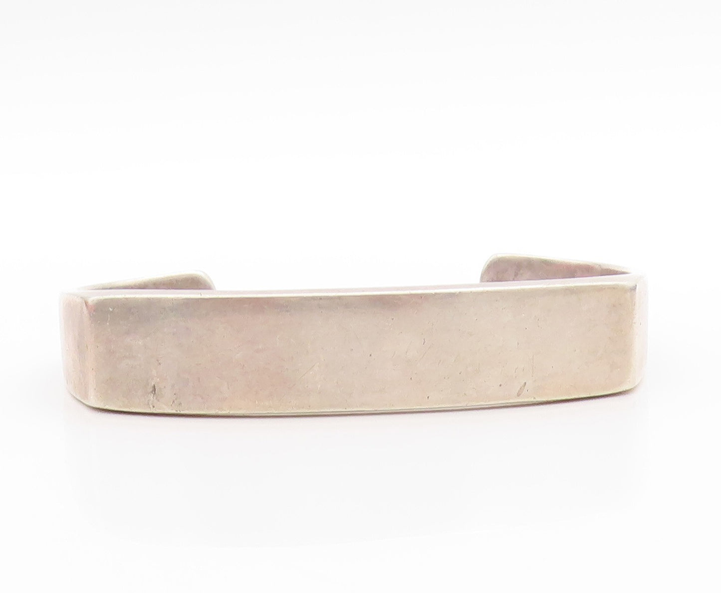 925 Sterling Silver Vintage Bracelet EUROPE Minimalist Polished Cuff  BT11365