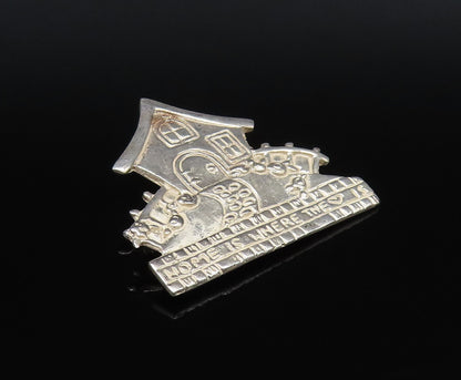 MARY ENGELBREIT 925 Silver  Vintage Home Is Where The Heart Brooch Pin BP10016