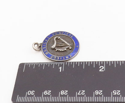 925 Sterling Silver Vintage Pendant ENGLAND 1931 Antique Music Festival  PT25208