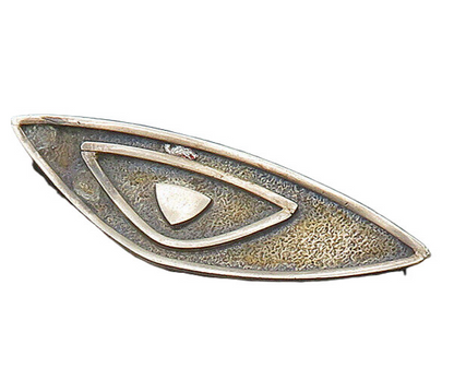 RUDOLPH ANDERSEN DENMARK 925 Silver  Vintage Oxidized Brooch Pin  BP8361