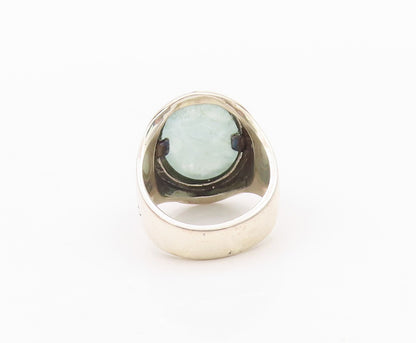 925 Sterling Silver Vintage Ring CAROLYN POLLACK Gemstone Etched  SZ 8.5 RG32070