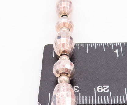 925 Sterling Silver Vintage Bracelet Oval & Round Disco Ball Cutout   BT10648